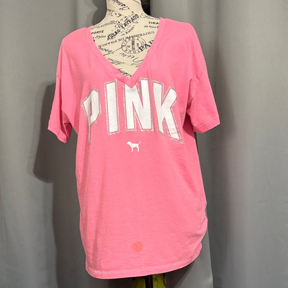 PINK Victoria's Secret Baby Pink Logo Tee
